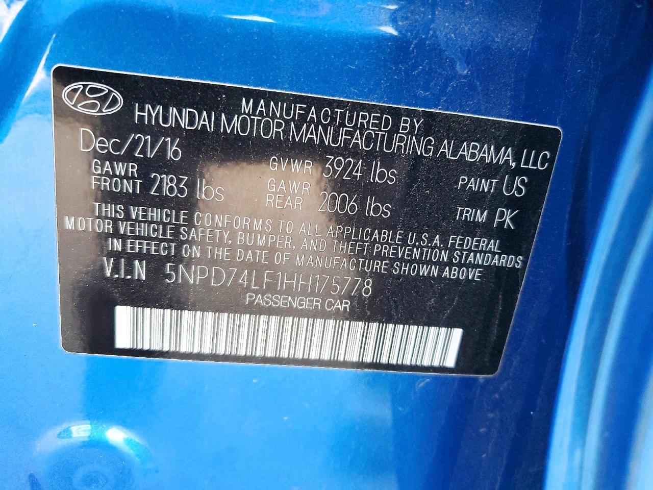2017 Hyundai Elantra se