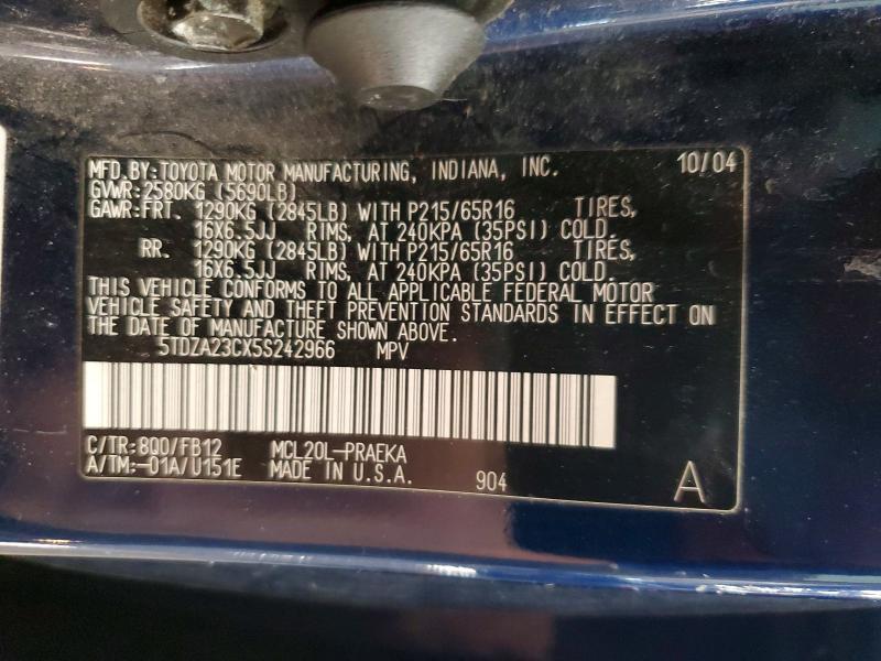 2005 Toyota Sienna