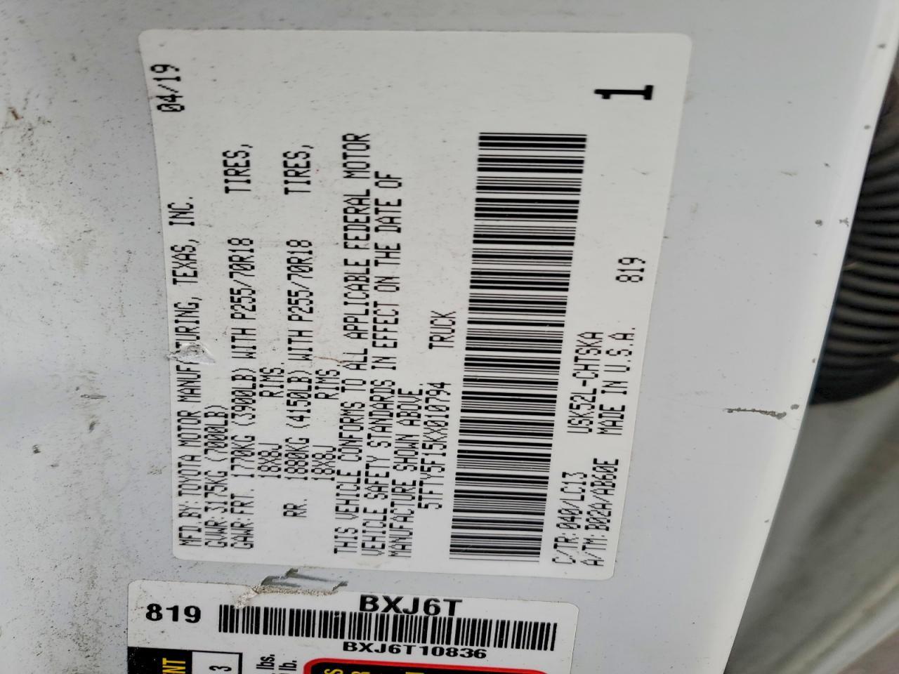 2019 Toyota Tundra Double cab sr
