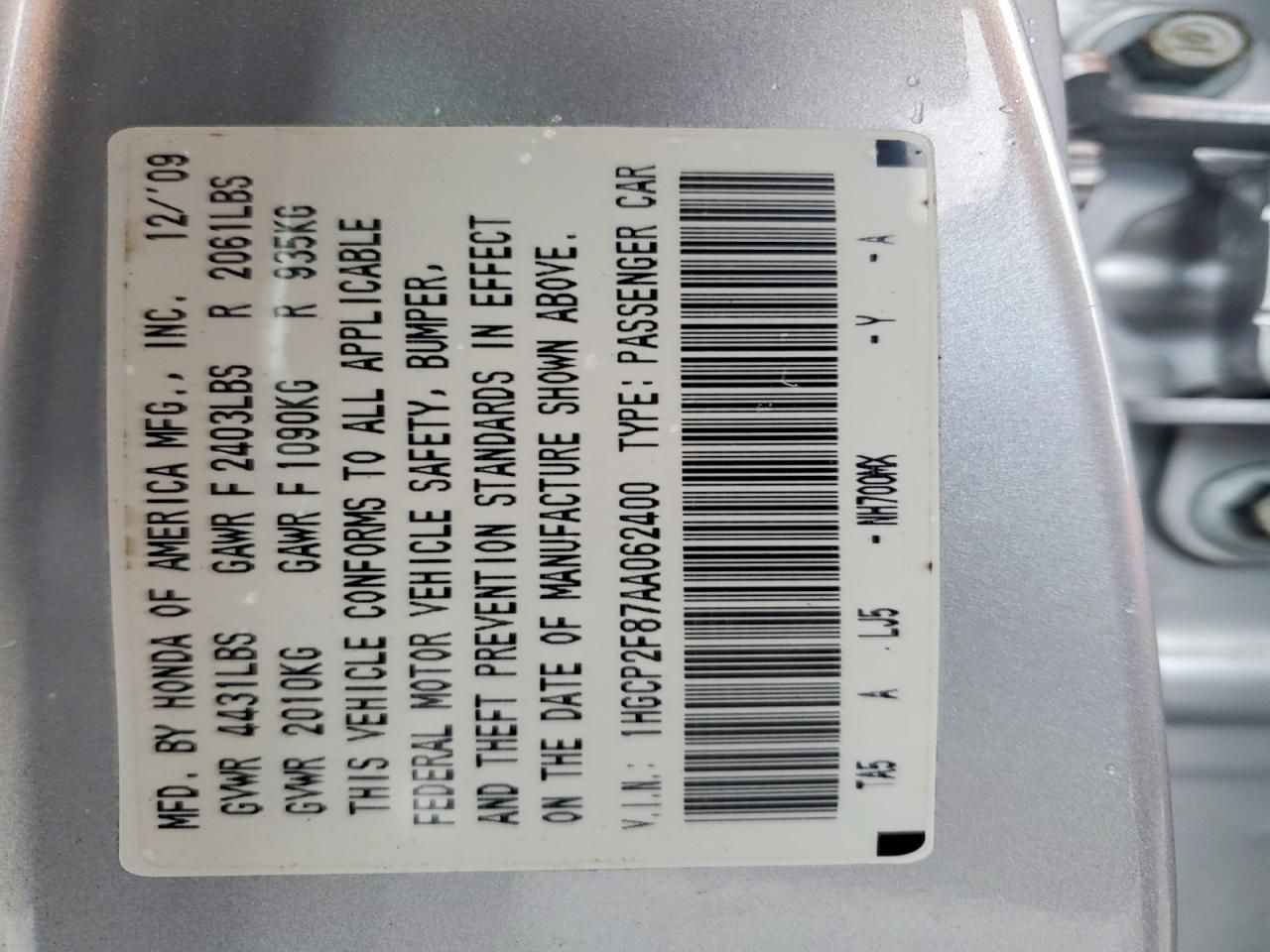 2010 Honda Accord exl