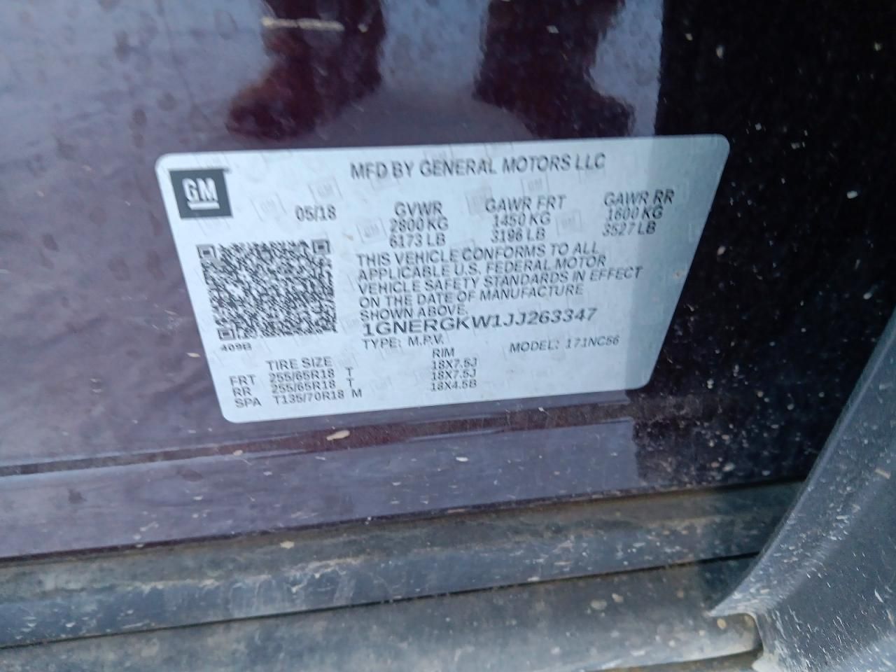 2018 Chevrolet Traverse lt