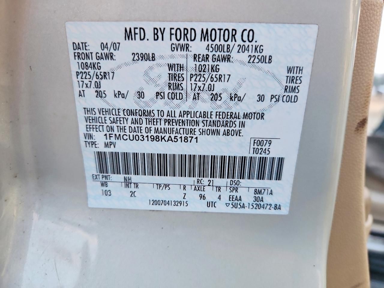 2008 Ford Escape xlt