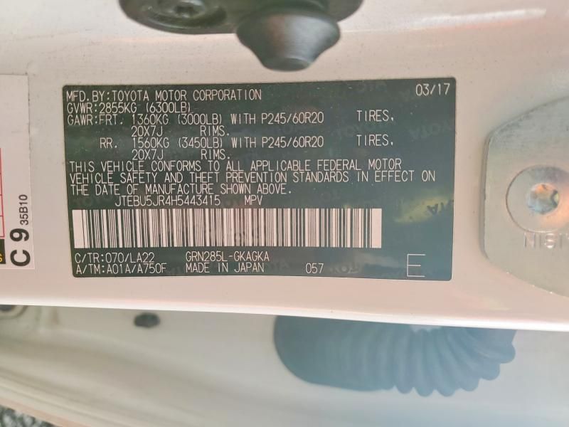 2017 Toyota 4runner Sr5/sr5 Premium