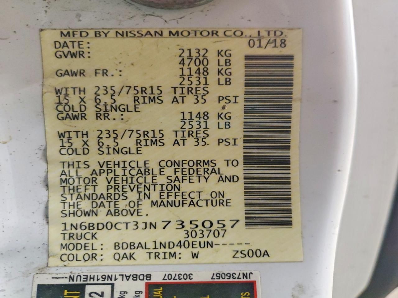 2018 Nissan Frontier s