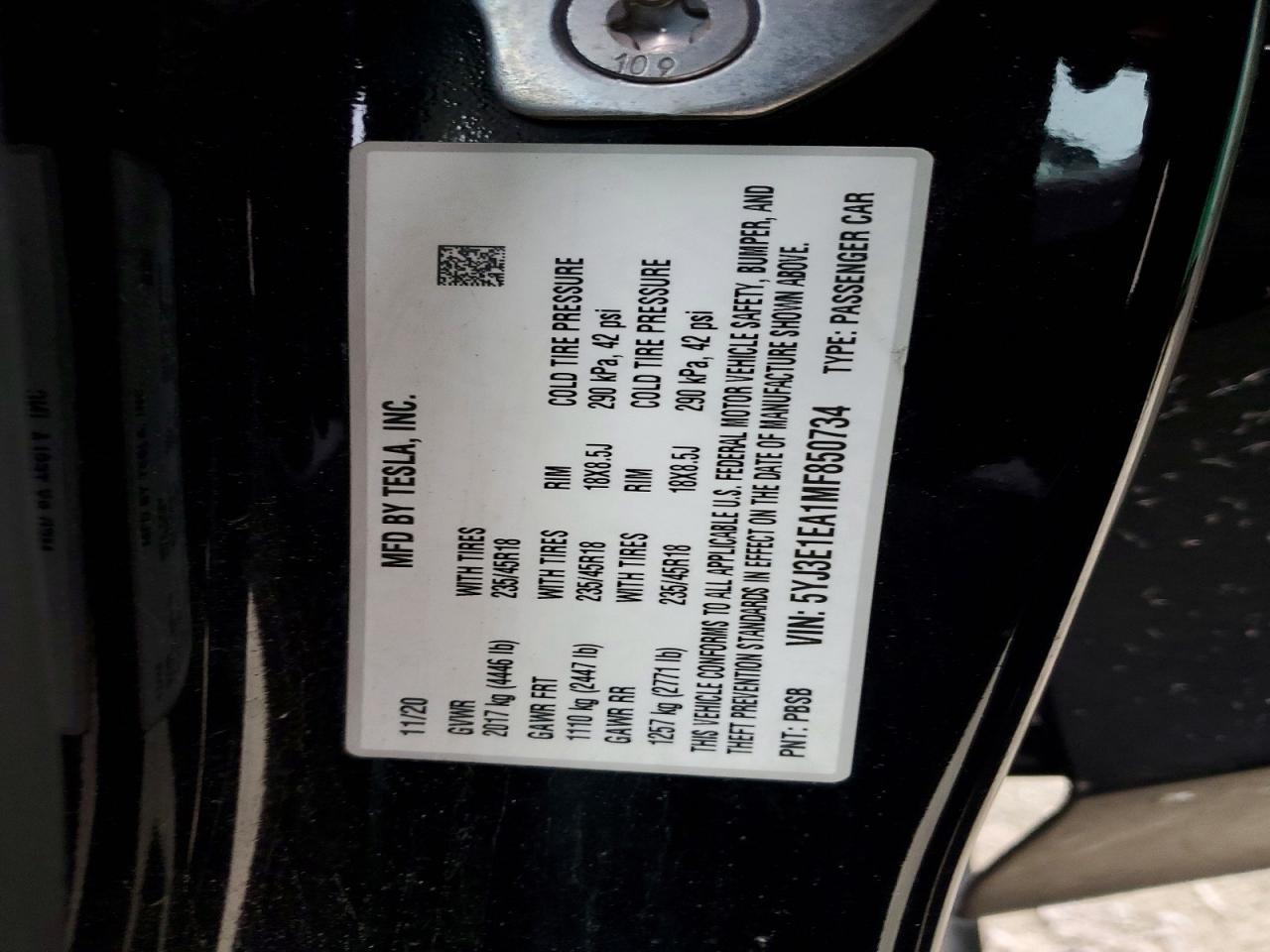 2021 Tesla Model 3