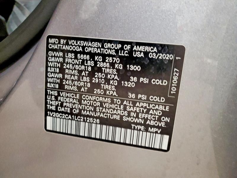 2020 Volkswagen Atlas Cross Sport s