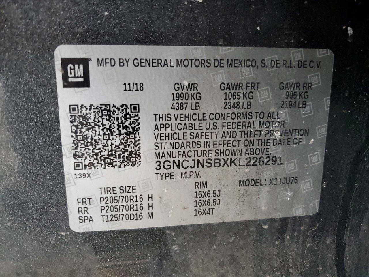 2019 Chevrolet Trax ls