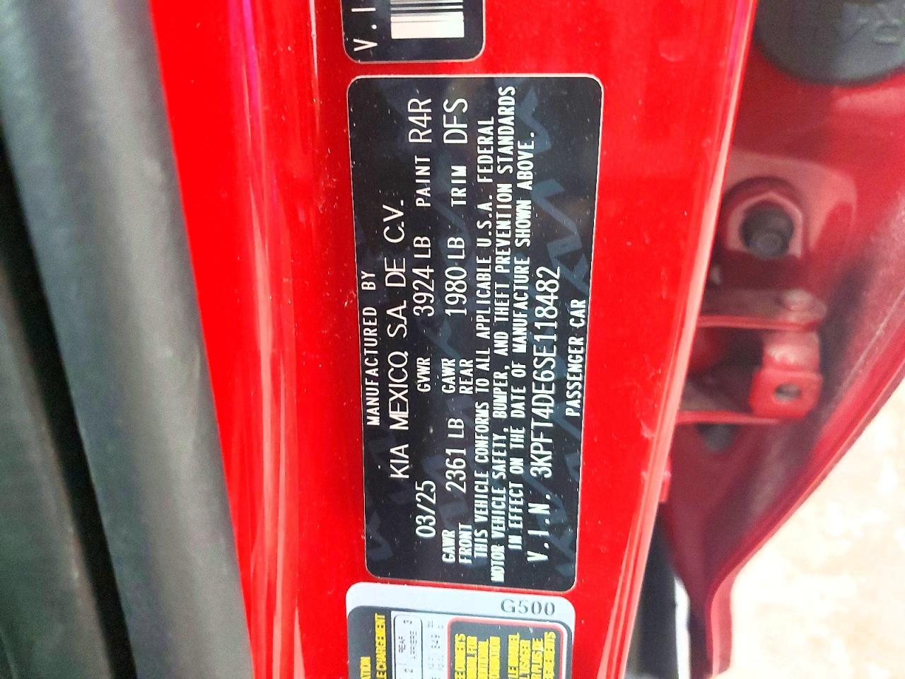 2025 KIA K4 lx