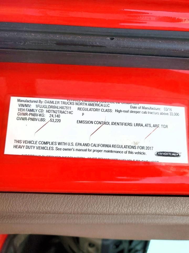 2017 Freightliner Cascadia 125