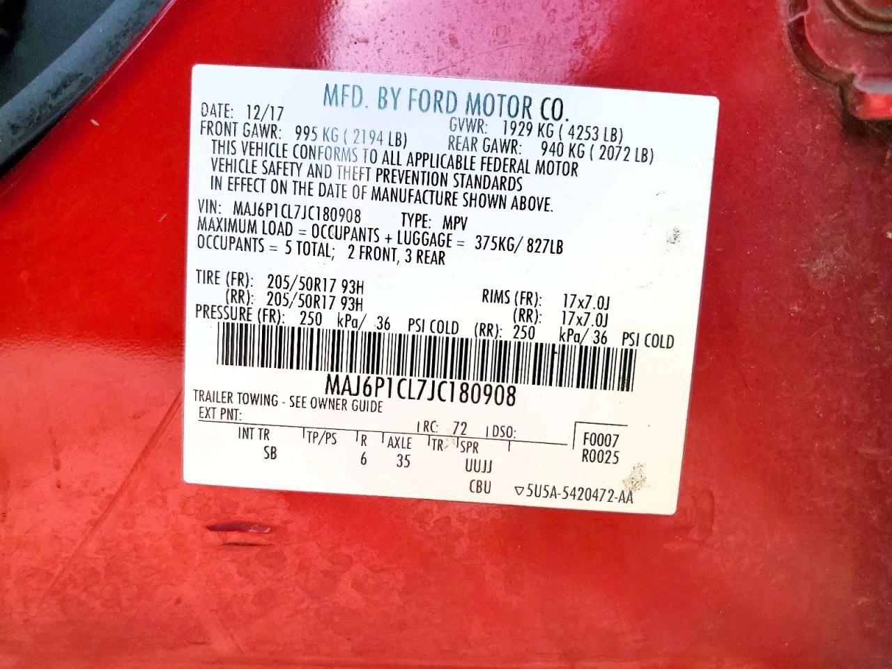 2018 Ford Ecosport ses