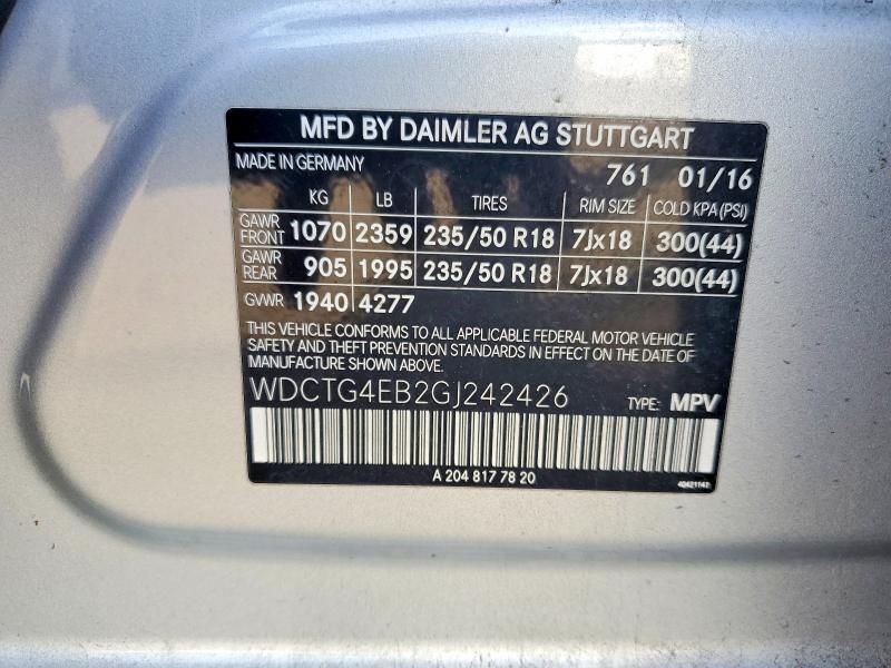 2016 Mercedes-Benz Gla 250