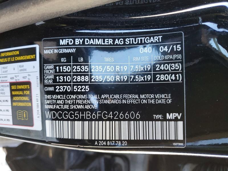 2015 Mercedes-Benz Glk 350