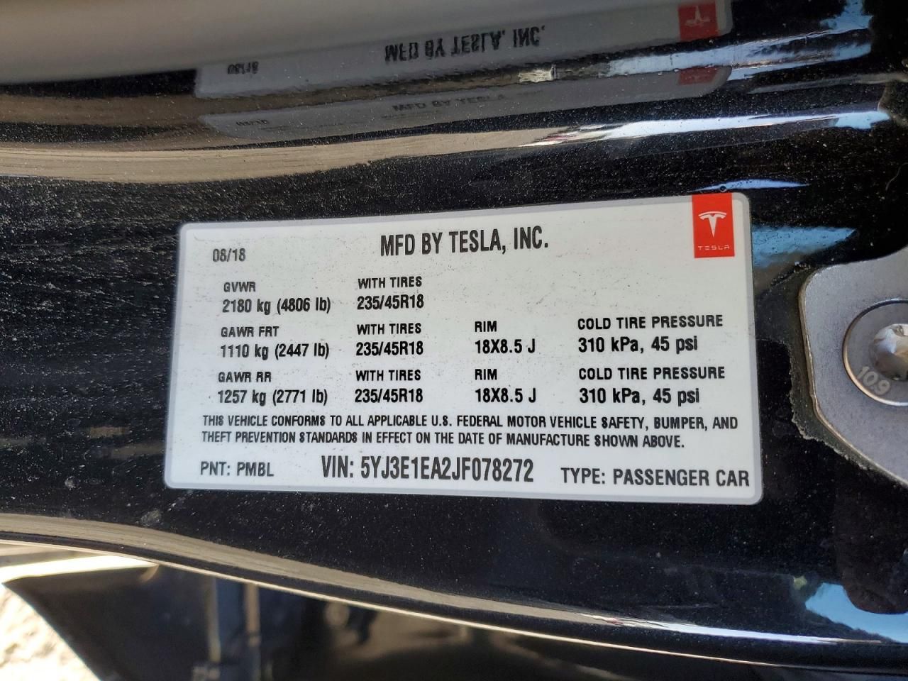 2018 Tesla Model 3