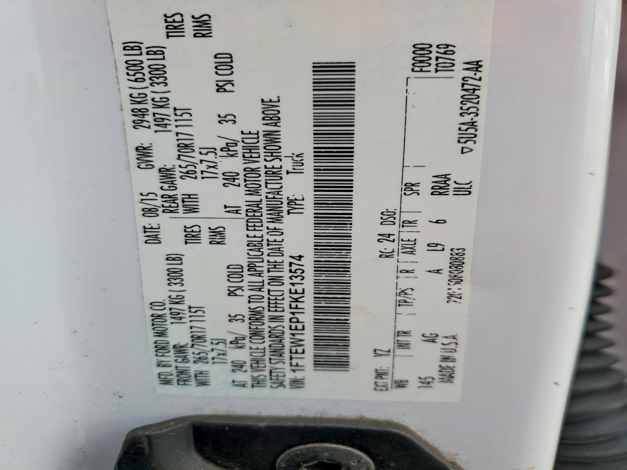 2015 Ford F150 Supercrew