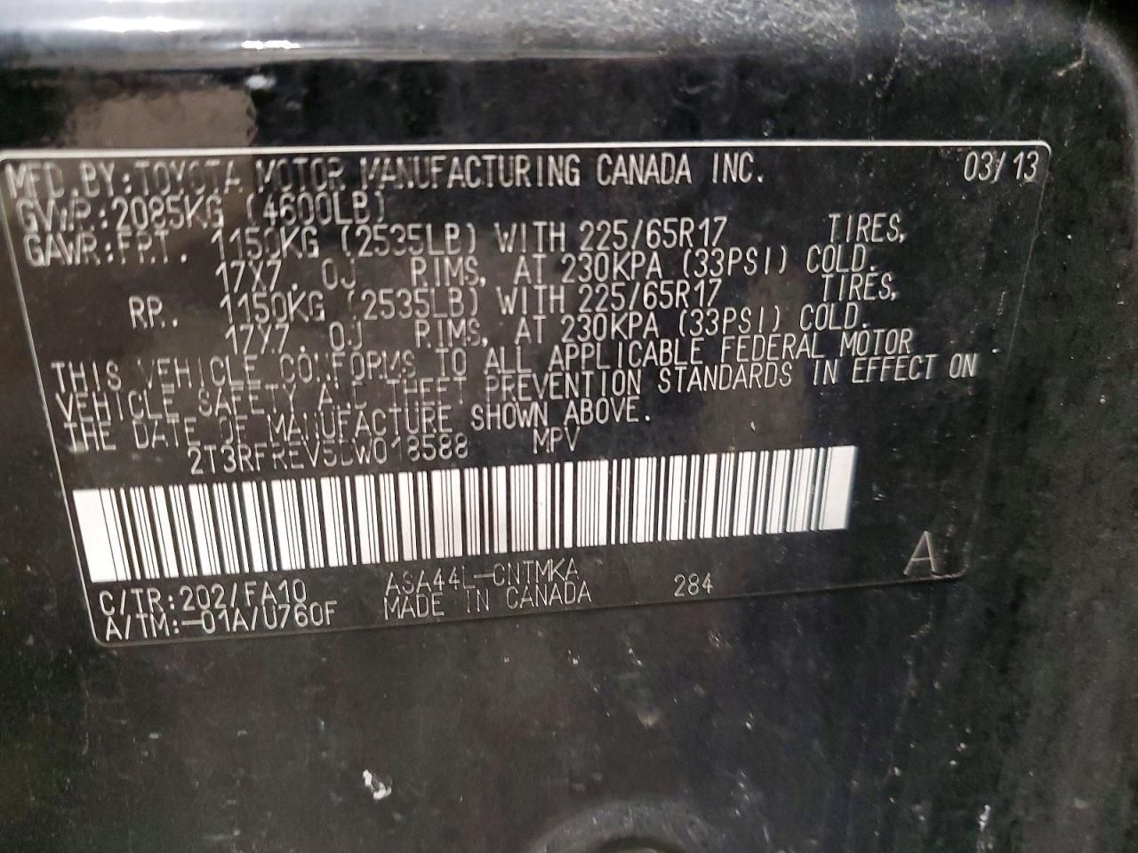 2013 Toyota Rav4 xle