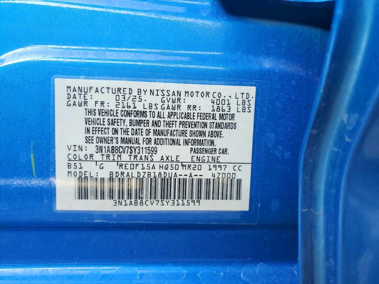 2025 Nissan Sentra sv