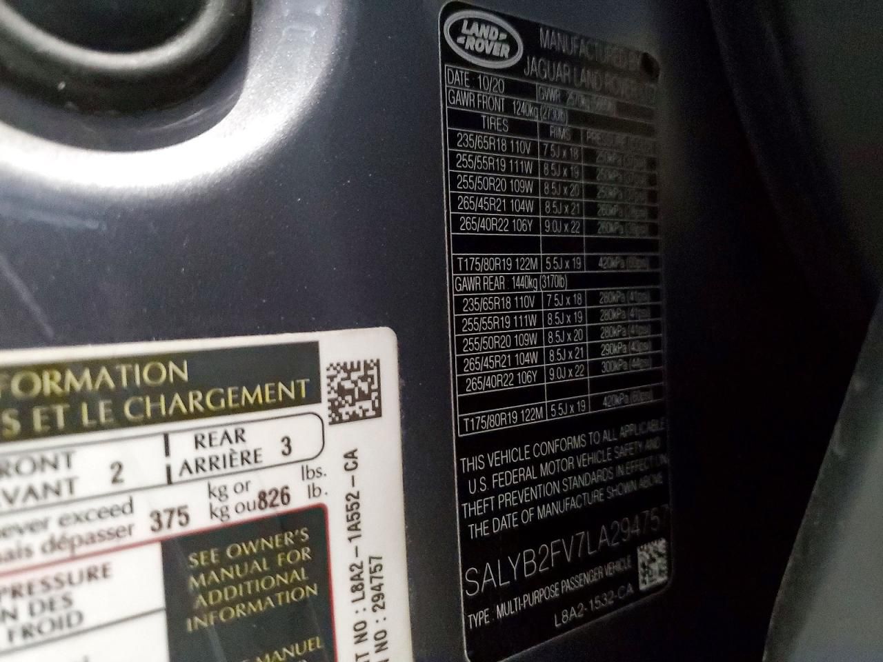 2020 Land Rover Range Rover Velar s