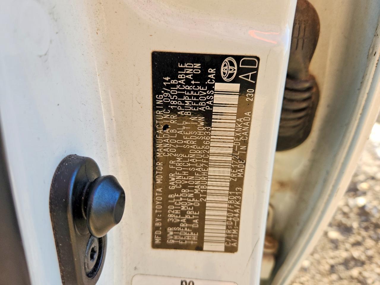 2015 Toyota Corolla l