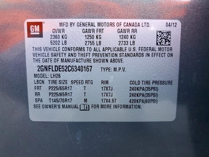 2012 Chevrolet Equinox lt