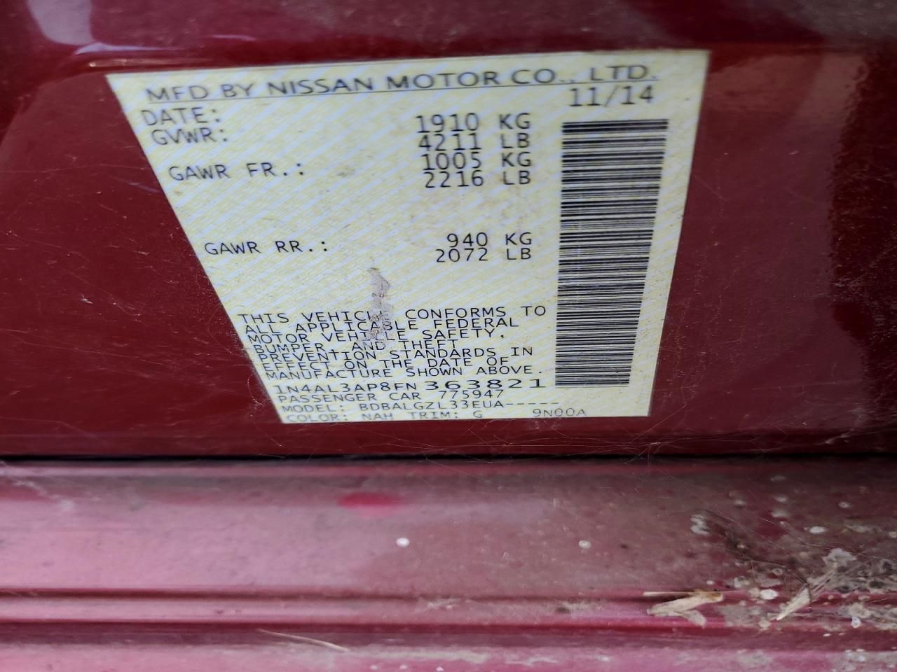 2015 Nissan Altima 2.5