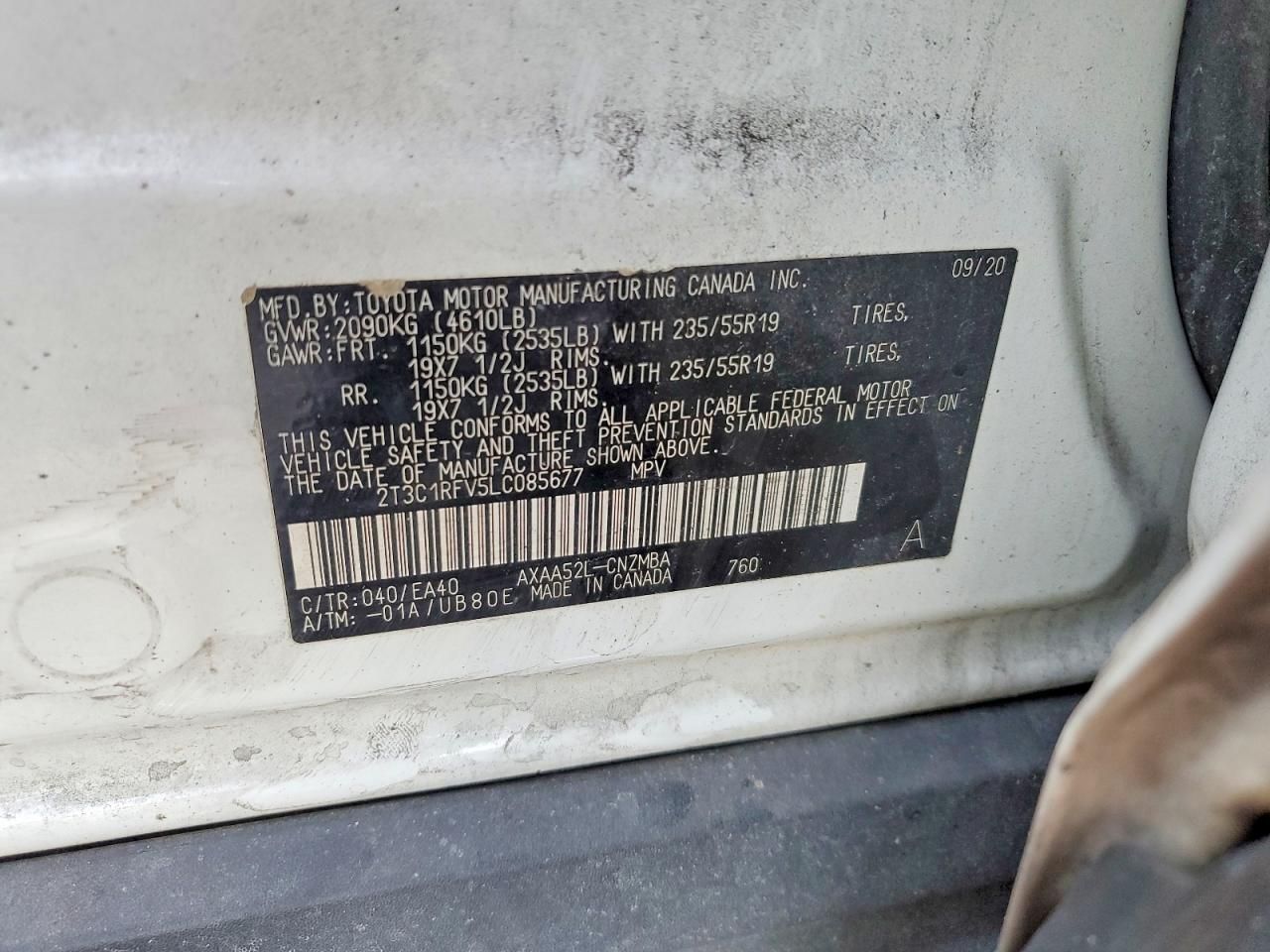 2020 Toyota Rav4 xle Premium