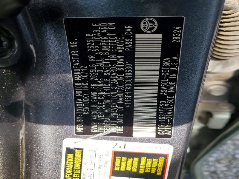 2012 Toyota Camry Base