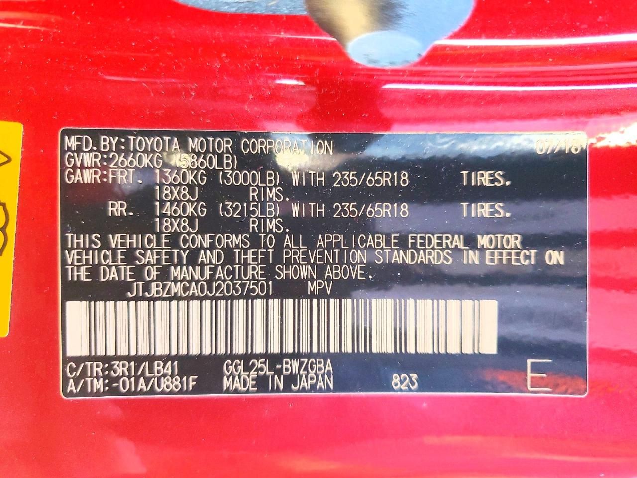 2018 Lexus Rx 350 Base