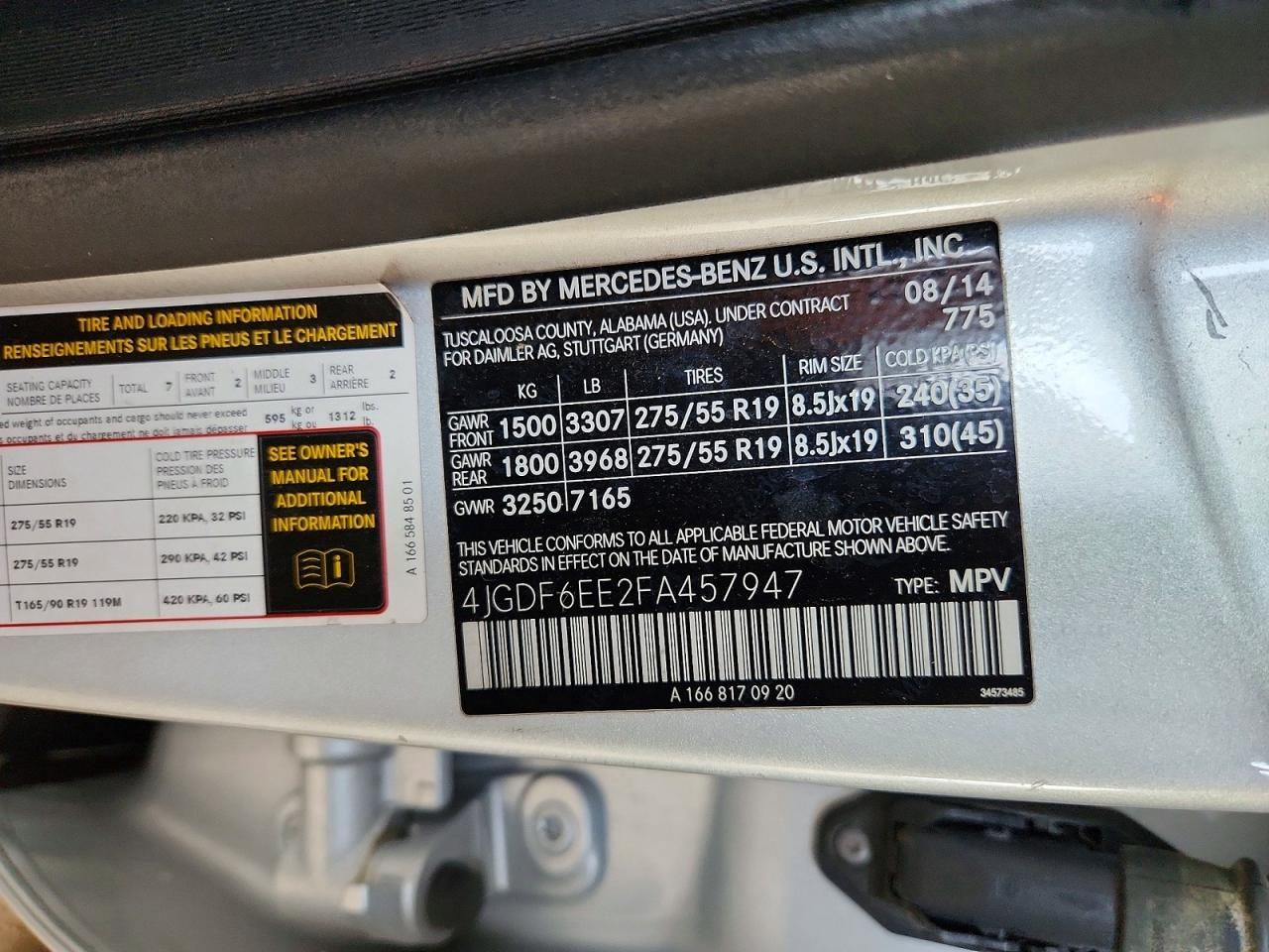 2015 Mercedes-Benz Gl 450 4matic