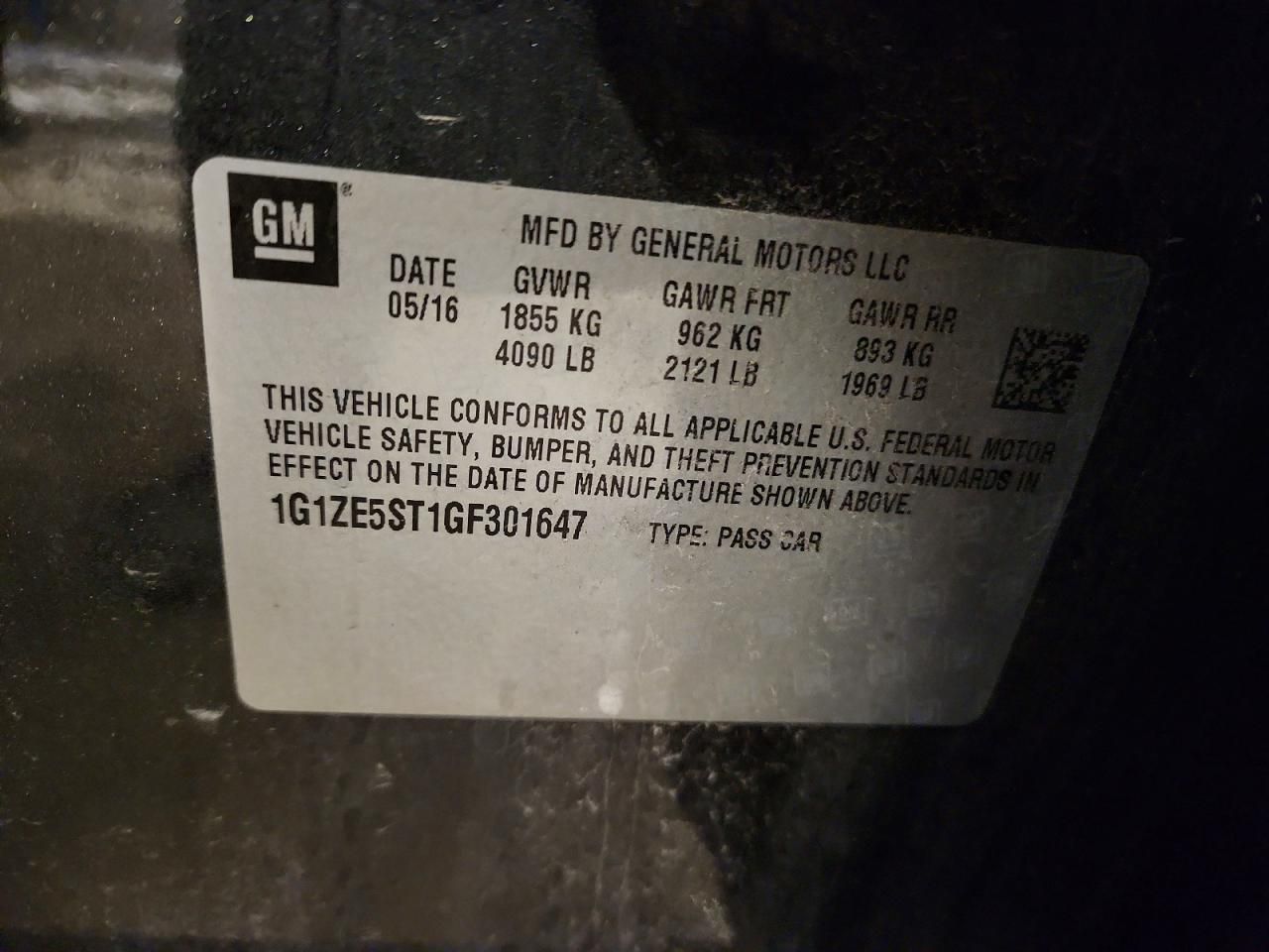 2016 Chevrolet Malibu lt