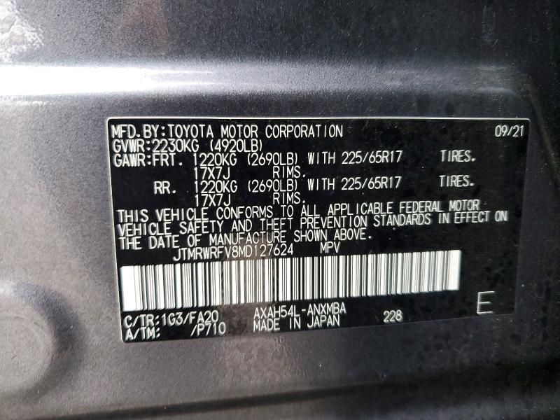 2021 Toyota Rav4 xle