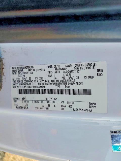 2015 Ford F150 Super cab