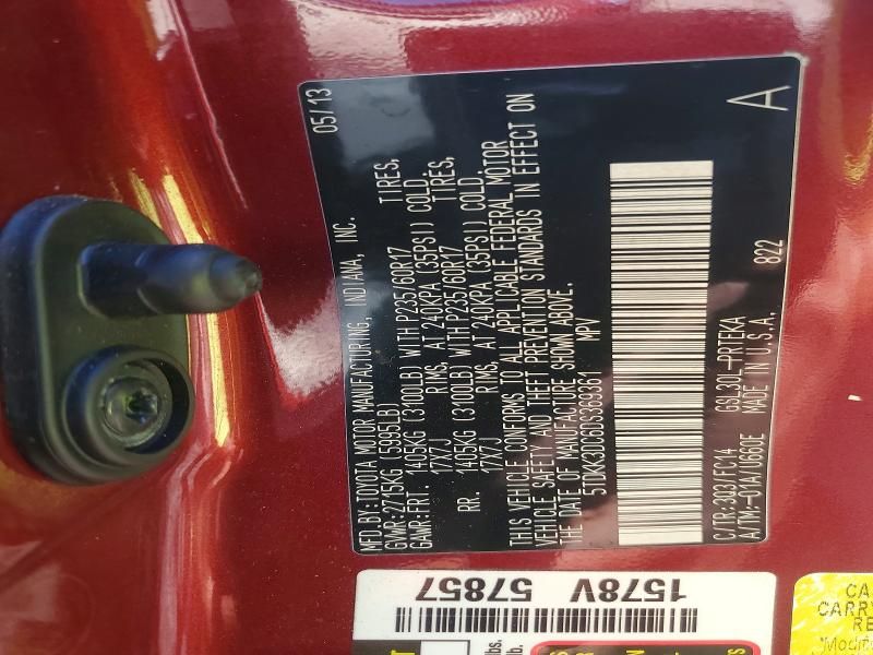 2013 Toyota Sienna le