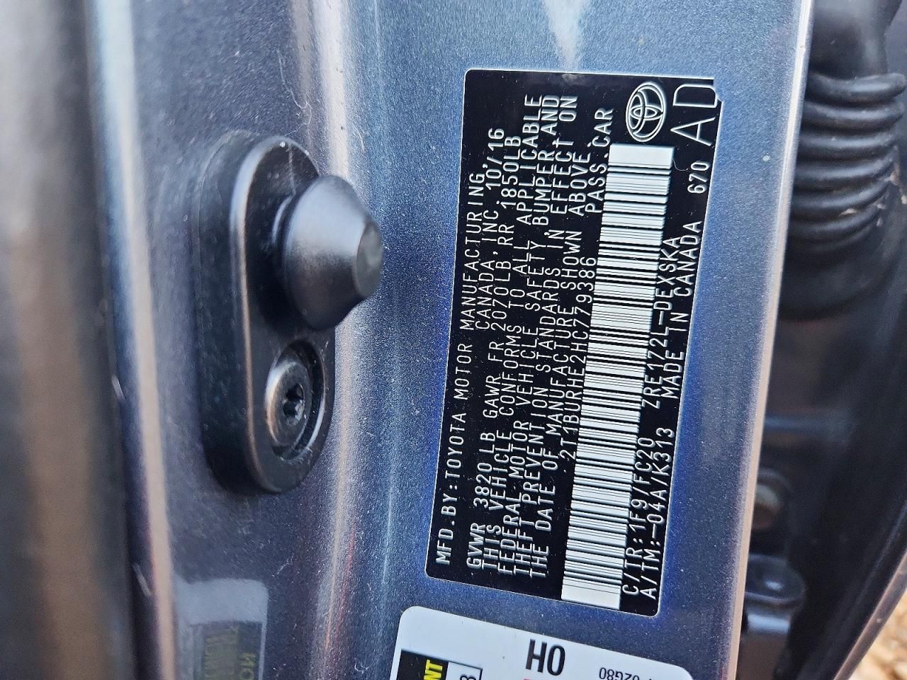 2017 Toyota Corolla l