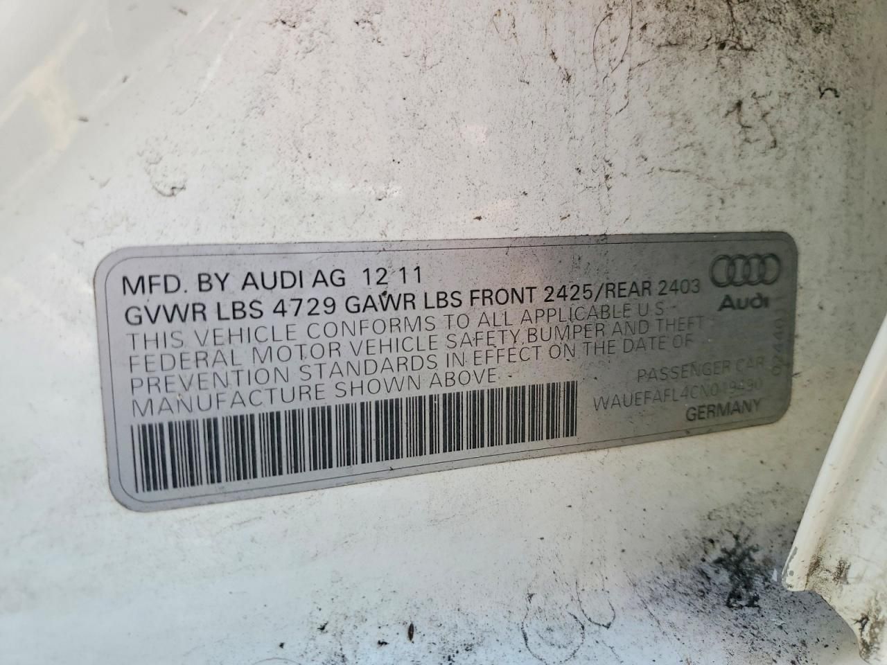 2012 Audi A4 Premium Plus