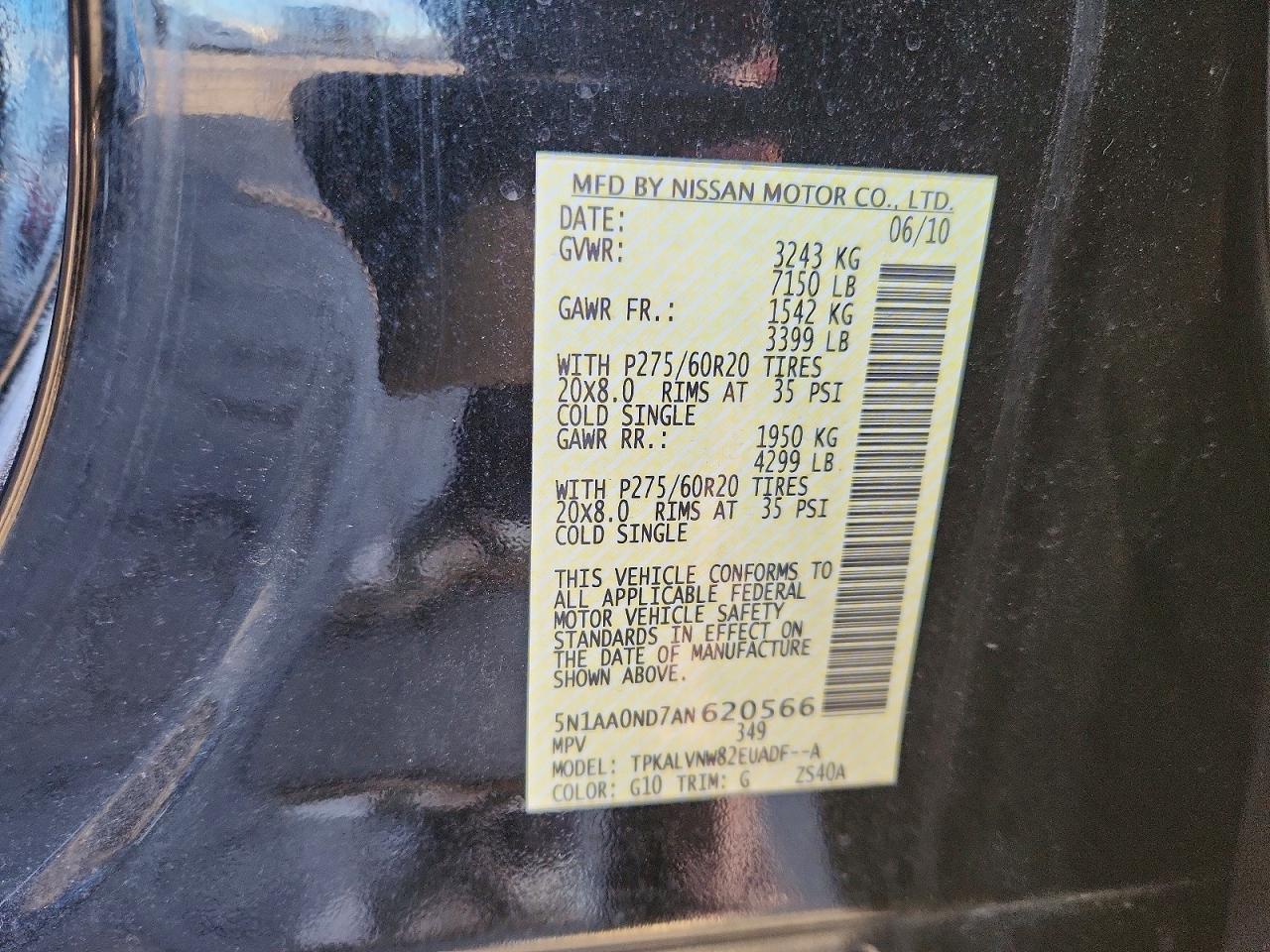 2010 Nissan Armada se