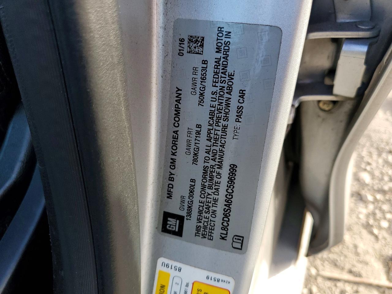 2016 Chevrolet Spark 1LT