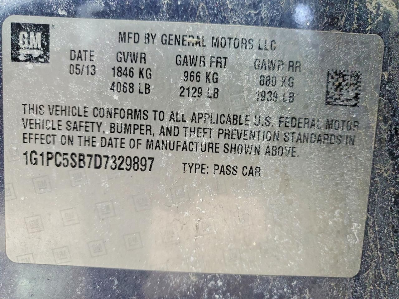 2013 Chevrolet Cruze lt