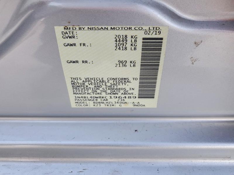 2019 Nissan Altima sv