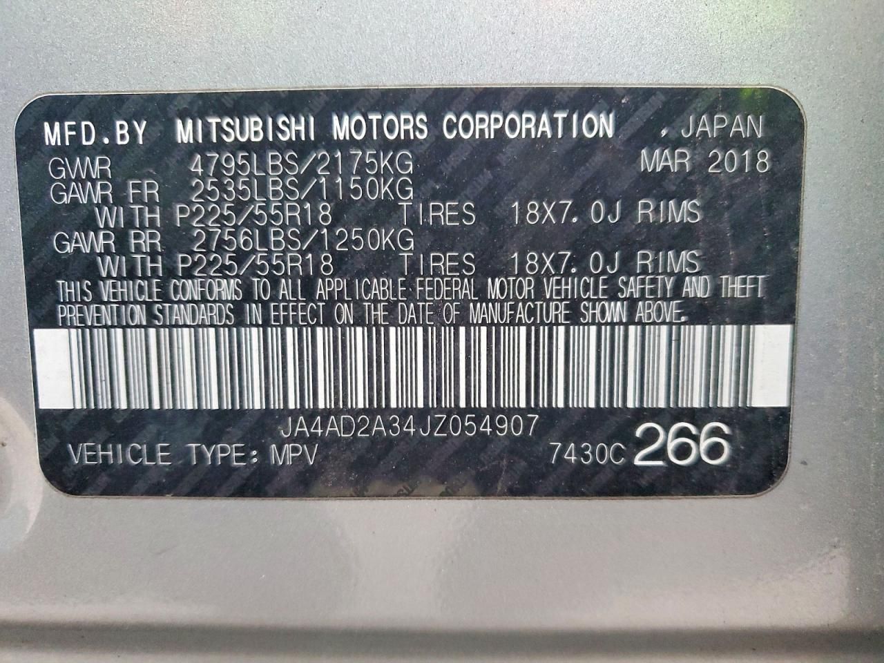 2018 Mitsubishi Outlander es