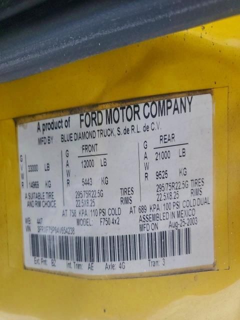 2004 Ford F750 Forestry Bucket Truck