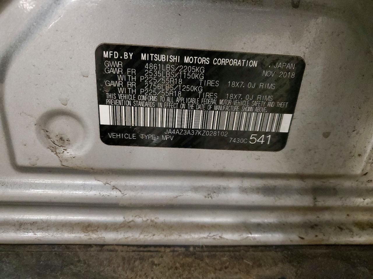 2019 Mitsubishi Outlander se