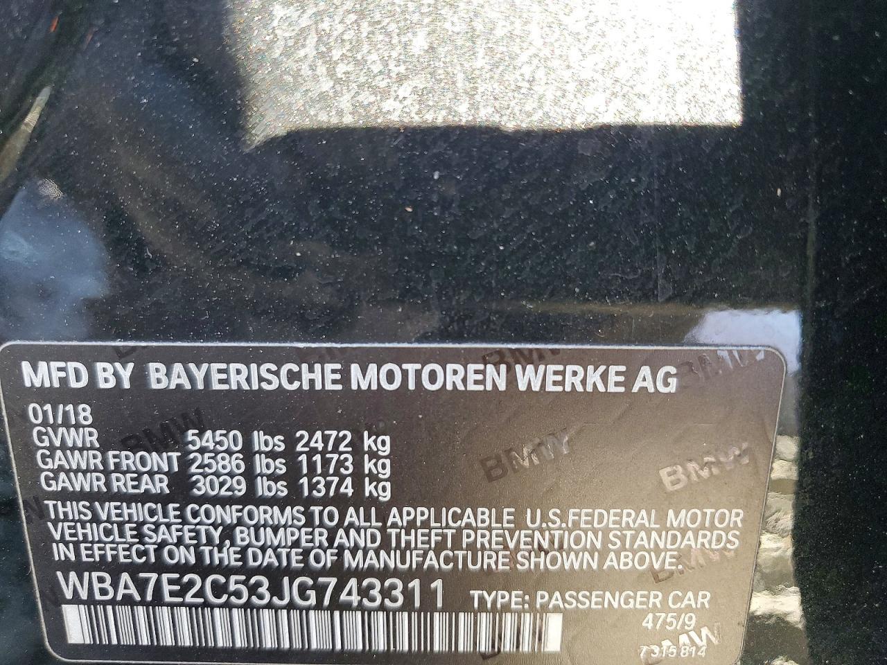 2018 BMW 740 i