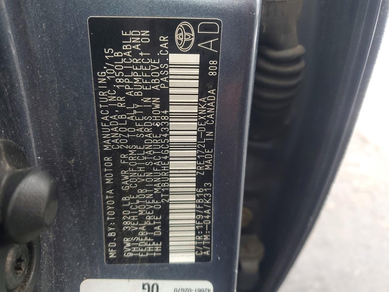 2016 Toyota Corolla l