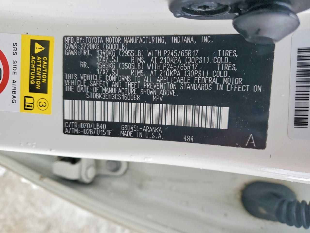 2012 Toyota Highlander Base