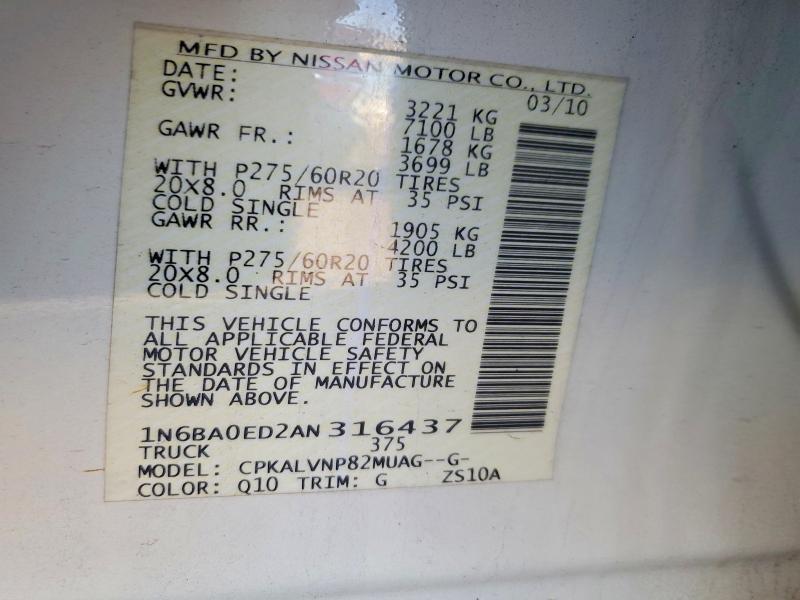 2010 Nissan Titan SE