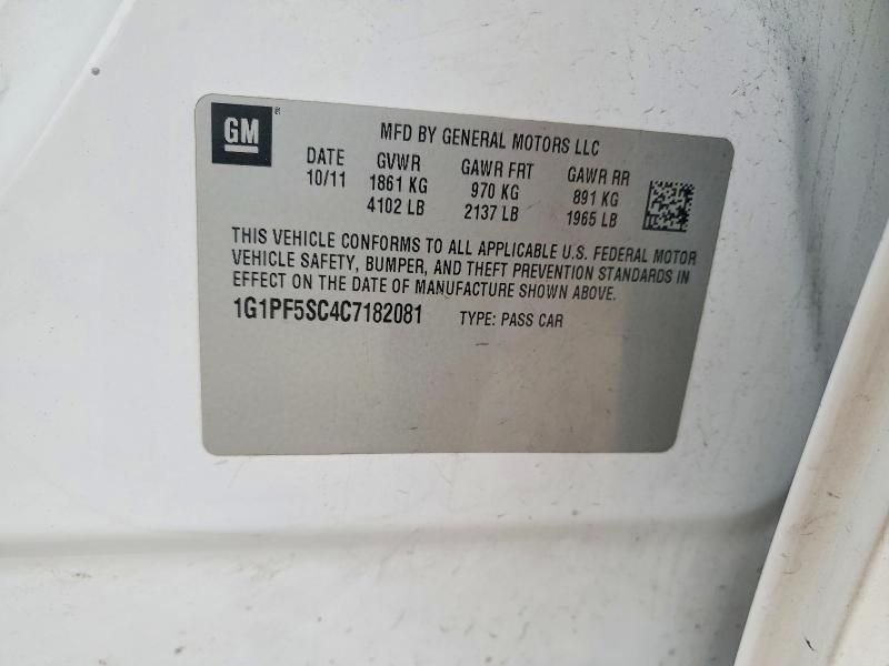 2012 Chevrolet Cruze lt