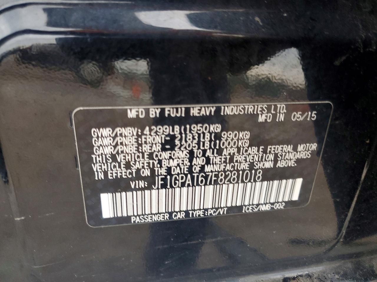 2015 Subaru Impreza Sport