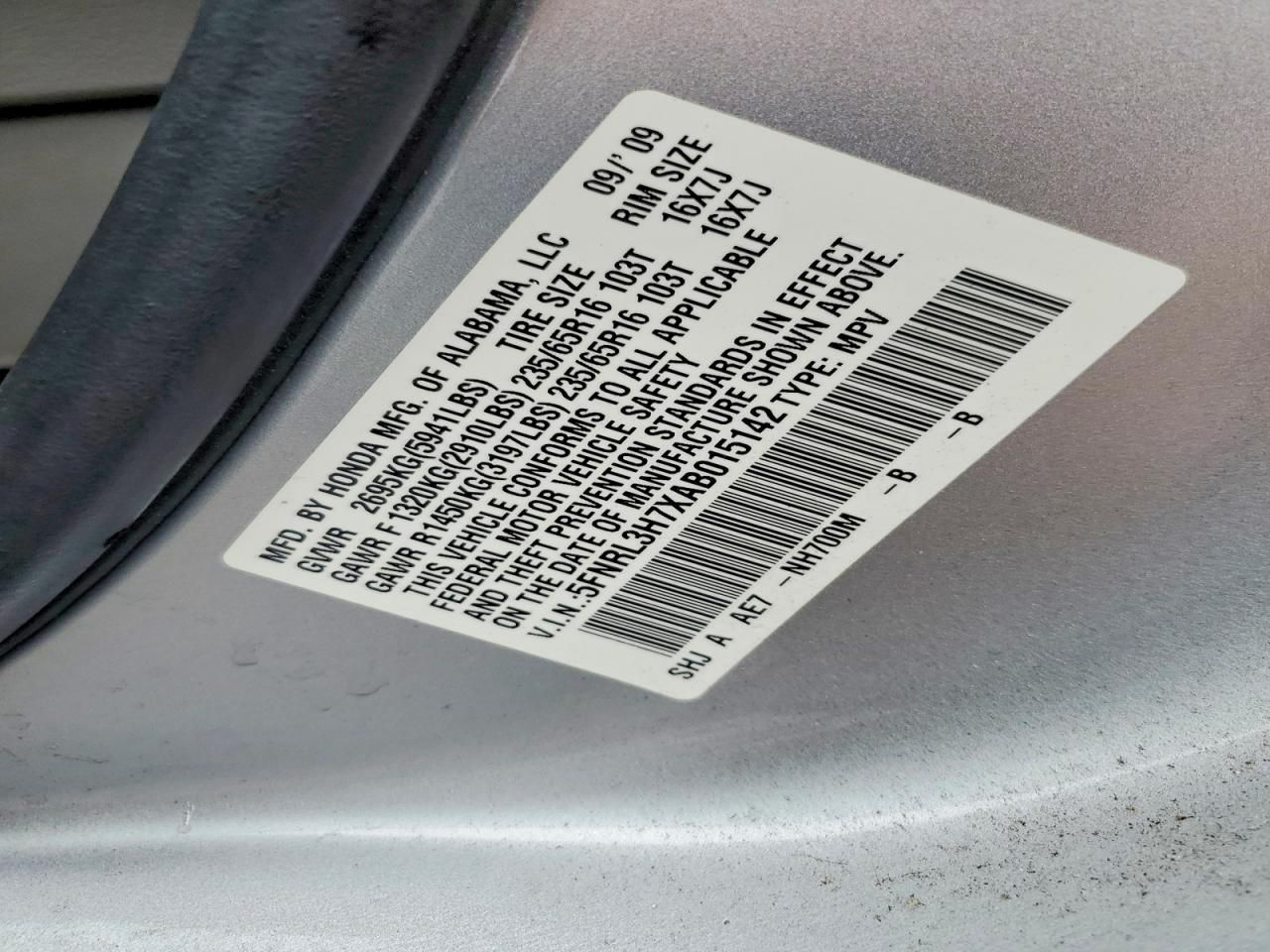 2010 Honda Odyssey exl