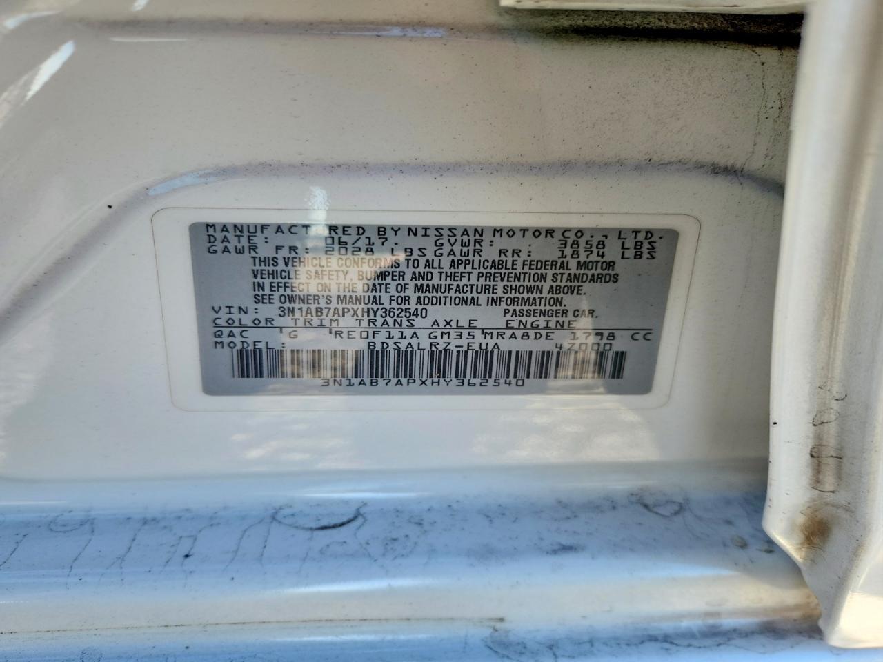 2017 Nissan Sentra s