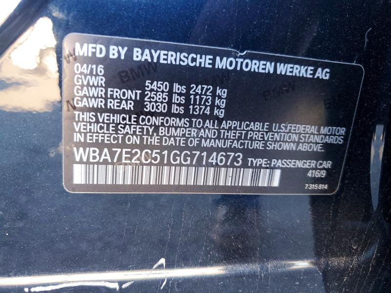 2016 BMW 740 i